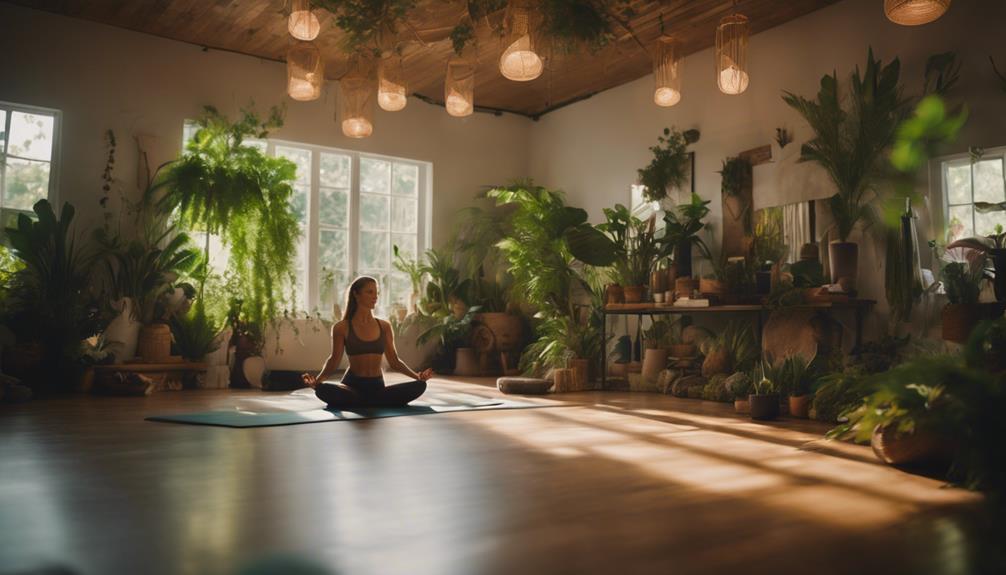 green yoga studio practices